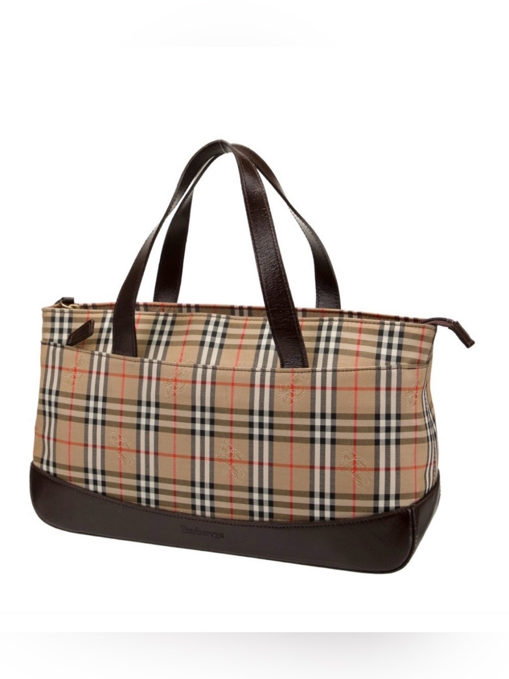 💗 Burberry 💯 Authentic 
Haymarket House Check Canvas Mini Tote Handbag Vintage